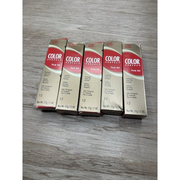 Wella COLOR PERFECT Permanent Creme Gel Hair Color ~ 2 oz. lot of 5 - Picture 1 of 3